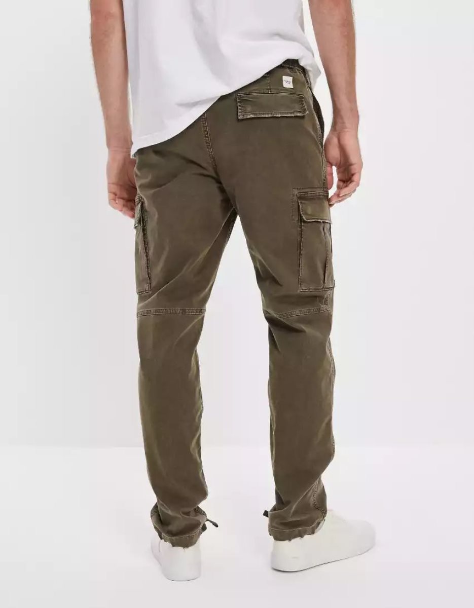 American Eagle AE Flex Original Gerade Lived-In Cargo Hose Herren Olivgrün | GTANB1074