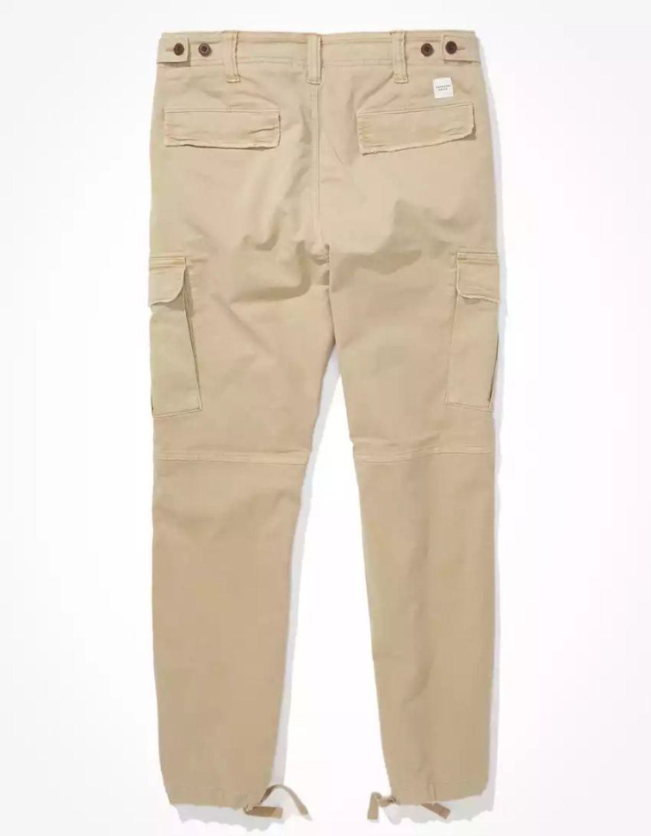 American Eagle AE Flex Original Gerade Lived-In Cargo Hose Herren Hellkhaki | OBDJX6934