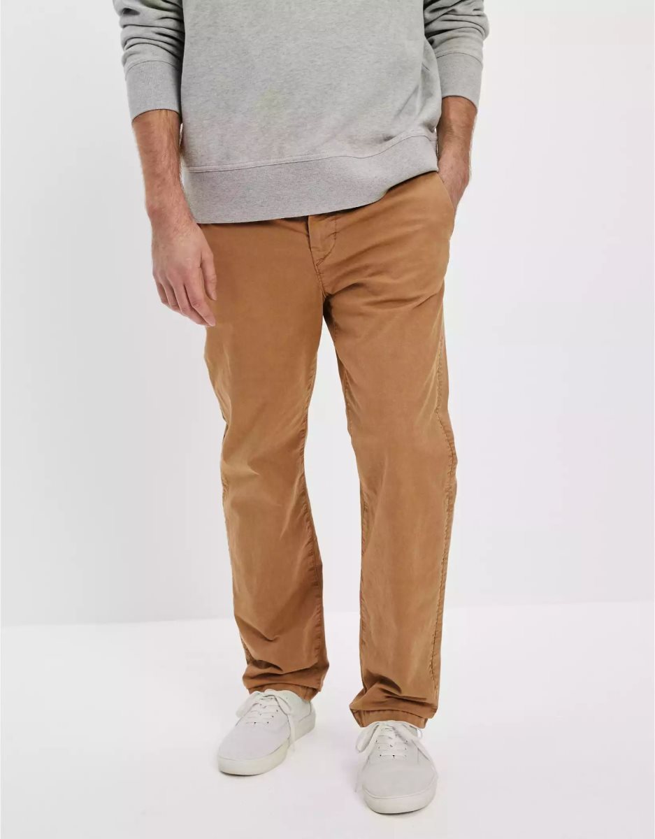 American Eagle AE Flex Relaxed Gerade Khaki Hose Herren Khaki | KVHNE8935