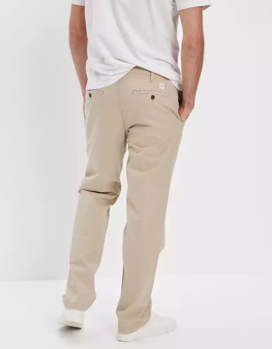 American Eagle AE Flex Relaxed Gerade Lived-In Khaki Hose Herren Hellkhaki | HMIPO0958