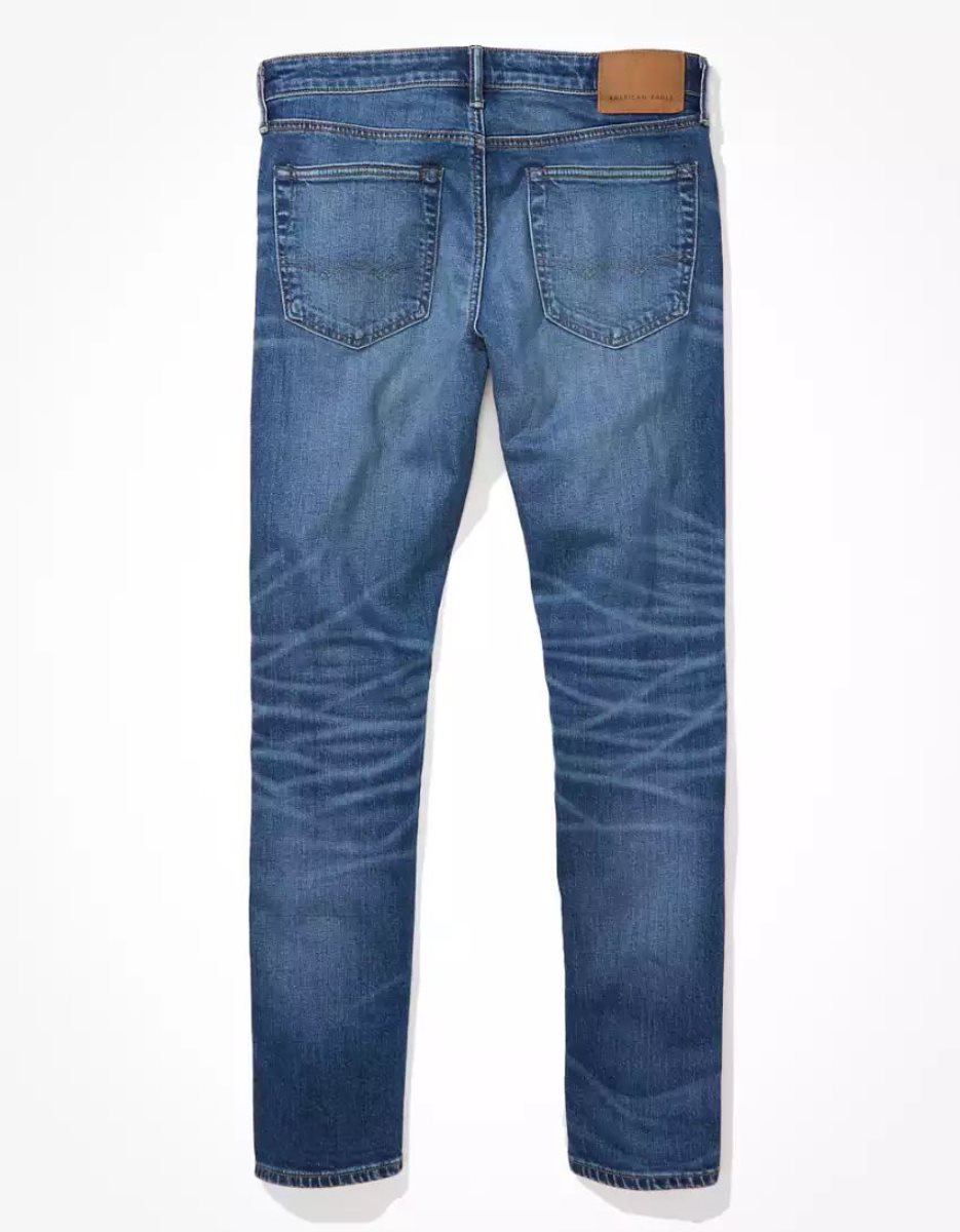 American Eagle AE Flex Slim Gerade Jeans Herren Blau | WULOY4673