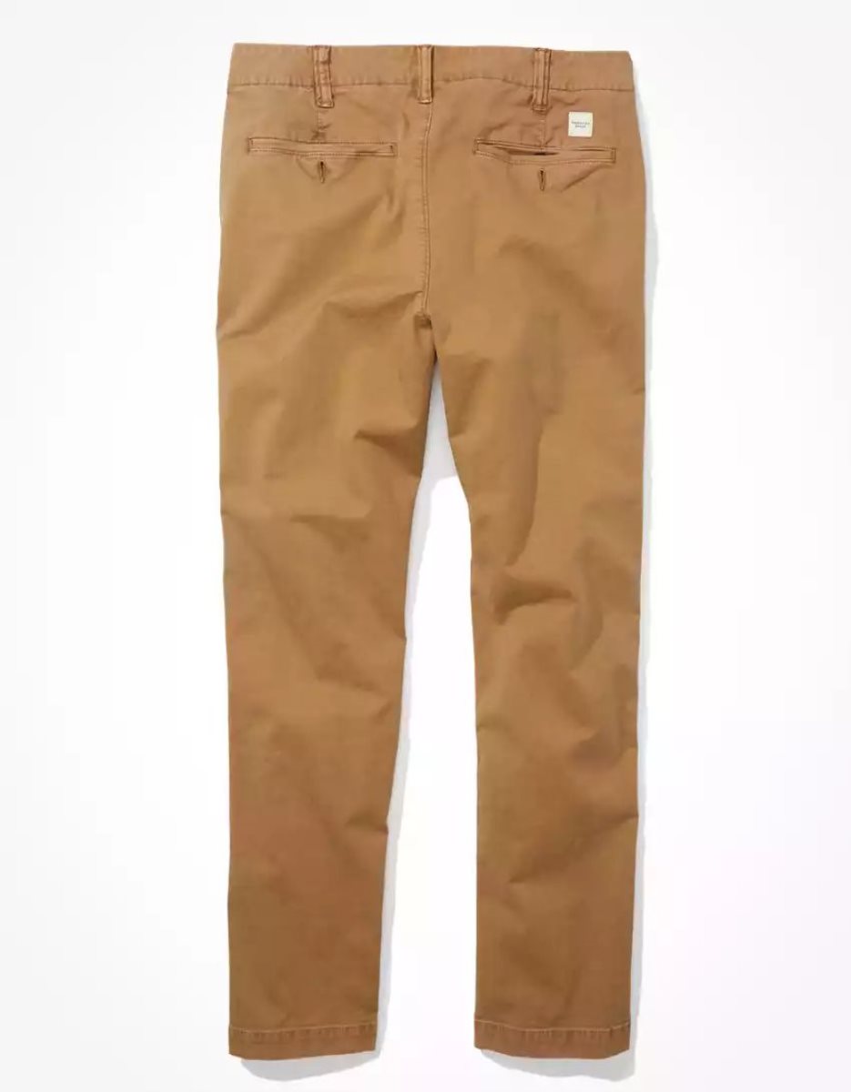 American Eagle AE Flex Slim Gerade Khaki Hose Herren Khaki | YTLRX1590