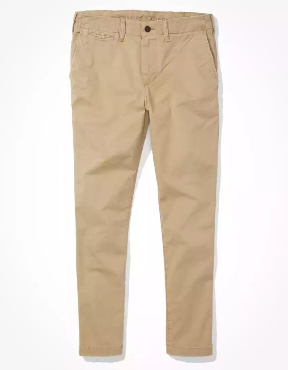 American Eagle AE Flex Slim Lived-In Khaki Hose Herren Hellkhaki | NYFZD6293