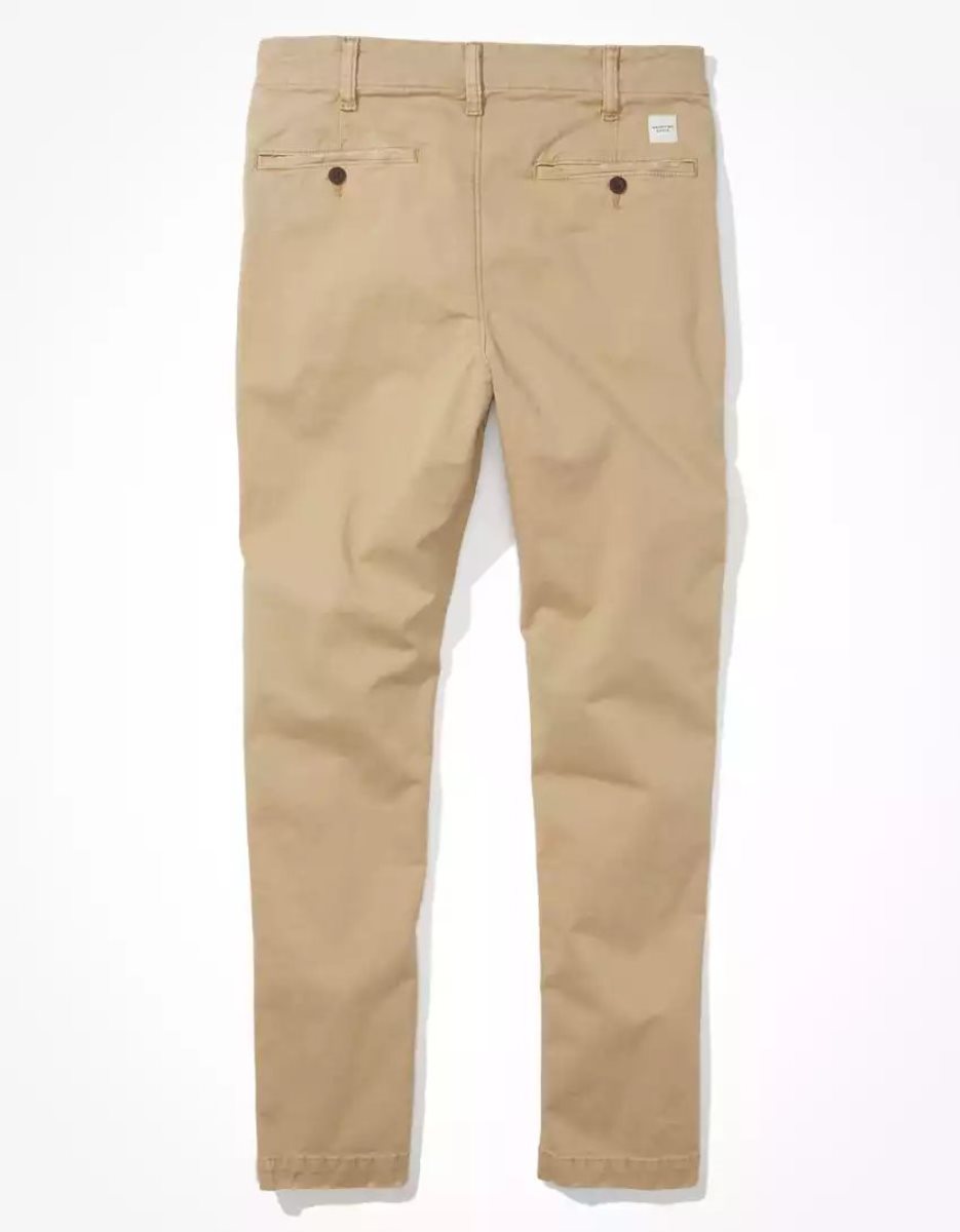 American Eagle AE Flex Slim Lived-In Khaki Hose Herren Hellkhaki | NYFZD6293