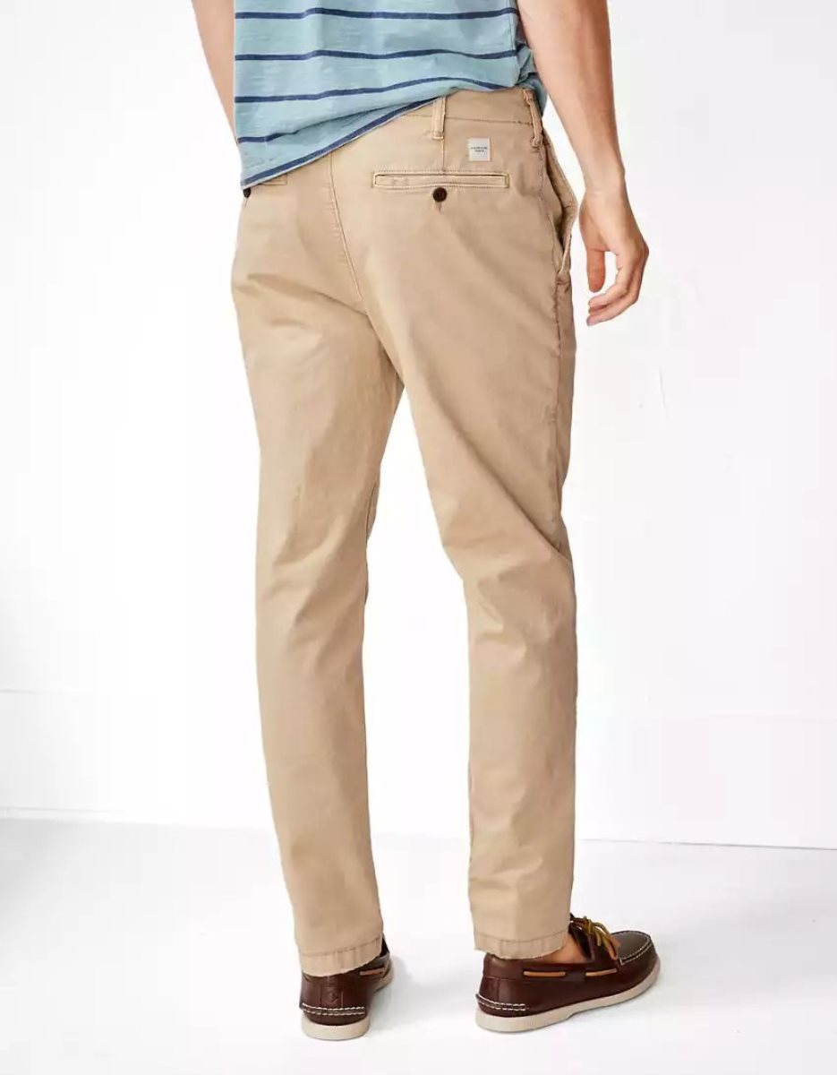 American Eagle AE Flex Slim Lived-In Khaki Hose Herren Hellkhaki | NYFZD6293