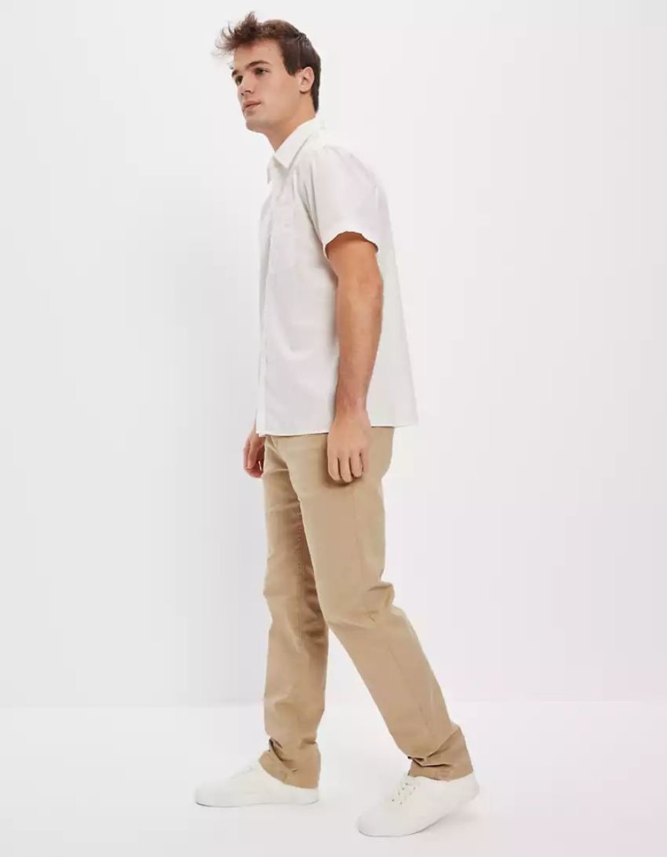 American Eagle AE Flex Turn Gerade Lived-In Khaki Hose Herren Hellkhaki | YDATE2148