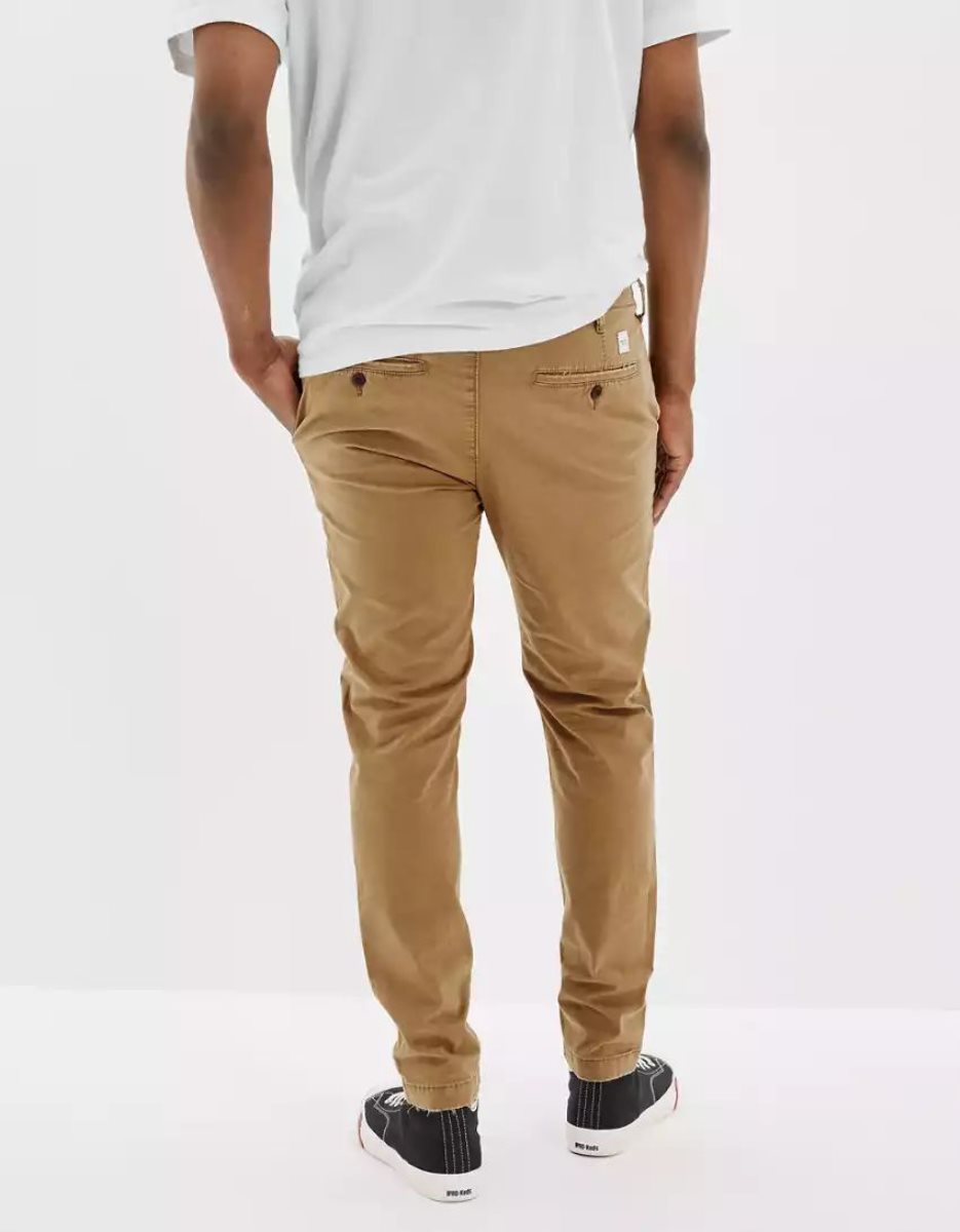 American Eagle AE Flex Turn Schlank Lived-In Khaki Hose Herren Mehrfarbig | DIRNK1384