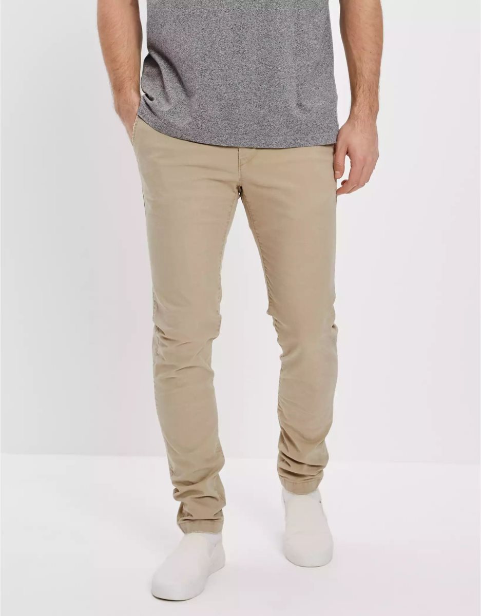 American Eagle AE Flex Turn Schlank Lived-In Khaki Hose Herren Hellkhaki | PTLGD2075