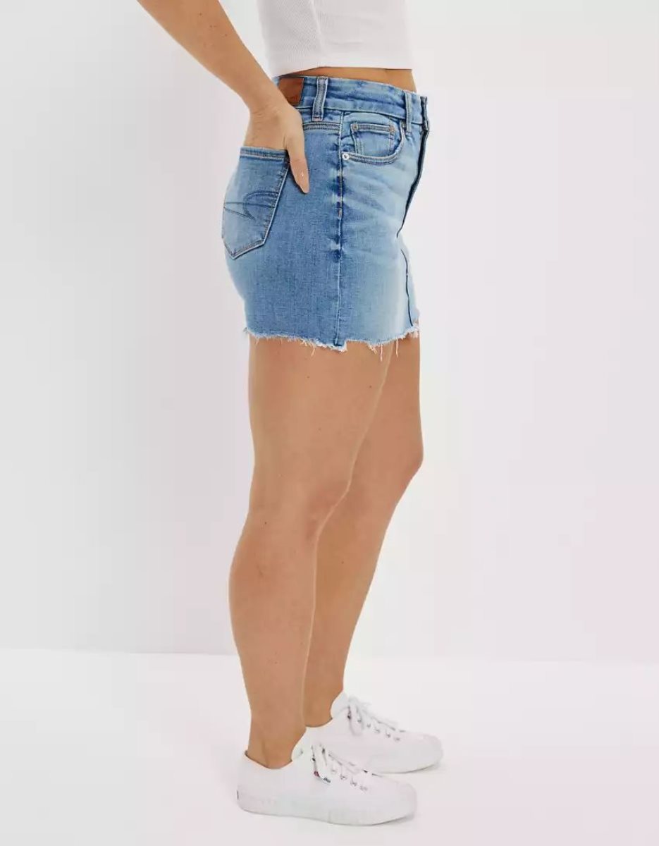 American Eagle AE High-Rise Curvy Denim Mini GolfSkirts Damen Waschen | VNQIT3196