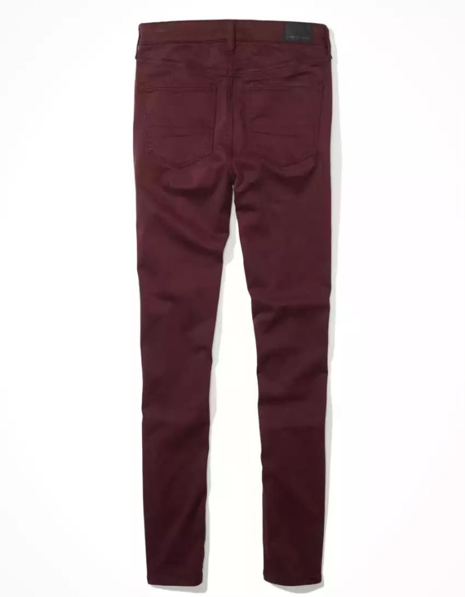 American Eagle AE High-Waisted Jegging Jeans Damen Bordeaux | JRVND1763