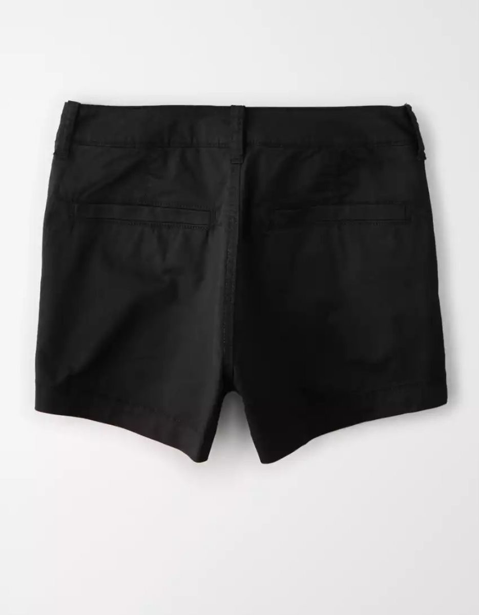 American Eagle AE High-Waisted Khaki GolfShorts Damen Schwarz | NETYH9756