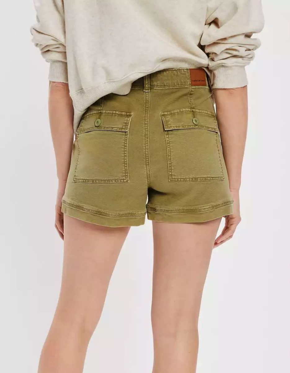 American Eagle AE Highest Taille '90s Boyfriend Cargo GolfShorts Damen Grün | LDFBJ8394