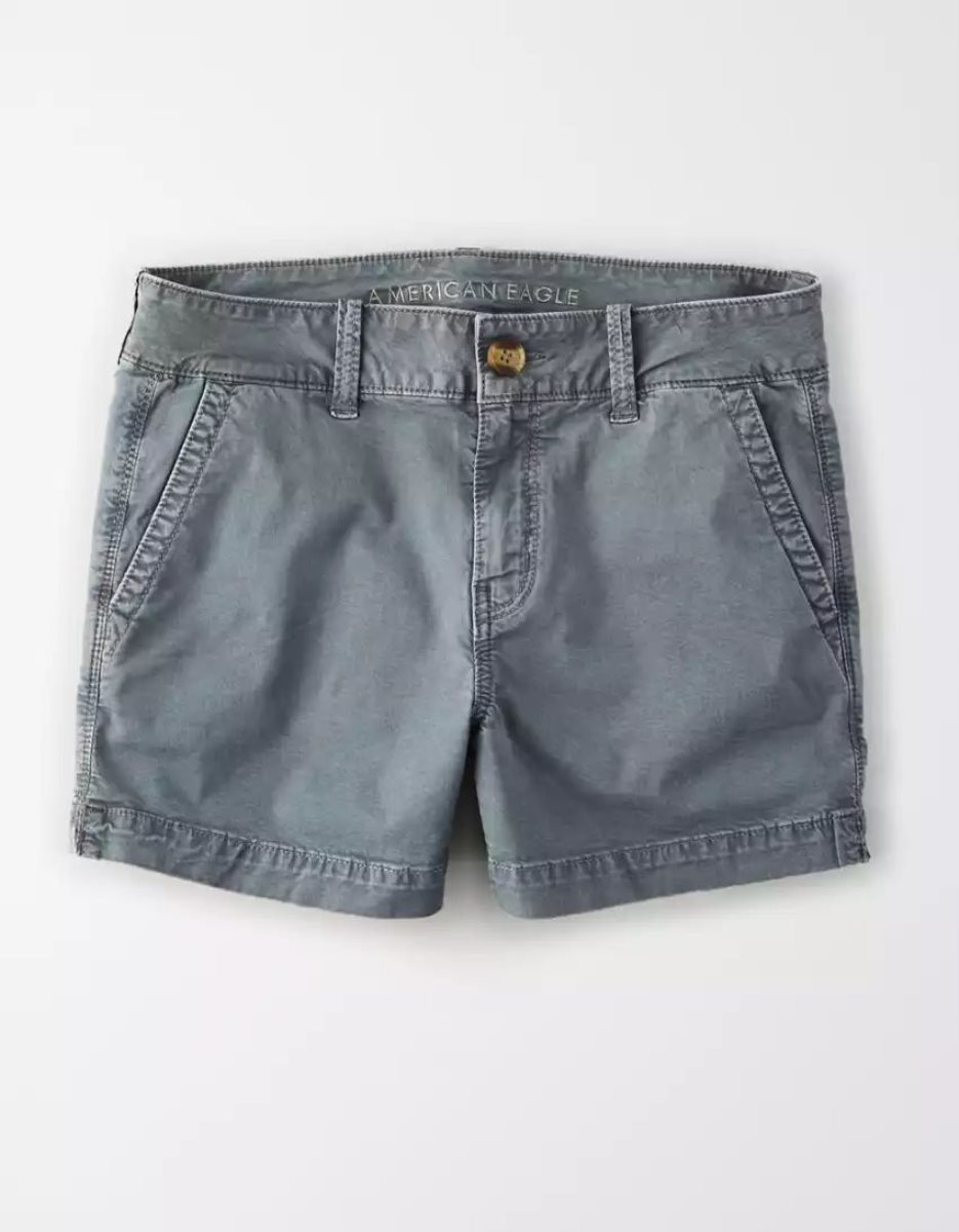 American Eagle AE Khaki Midi GolfShorts Damen Blau | GEUPI4216