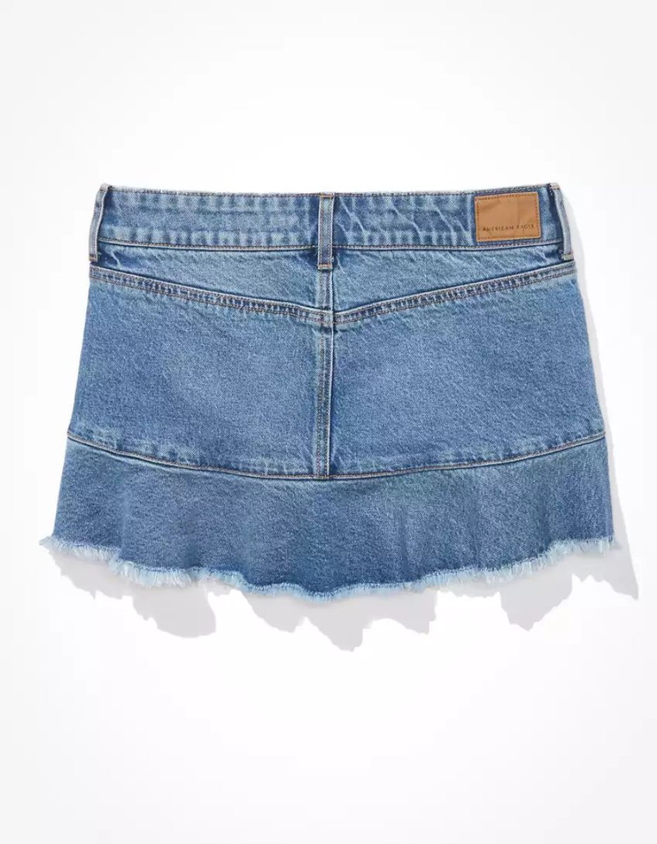 American Eagle AE Low-Rise Denim Mini GolfSkirts Damen Waschen | QXEYR7165