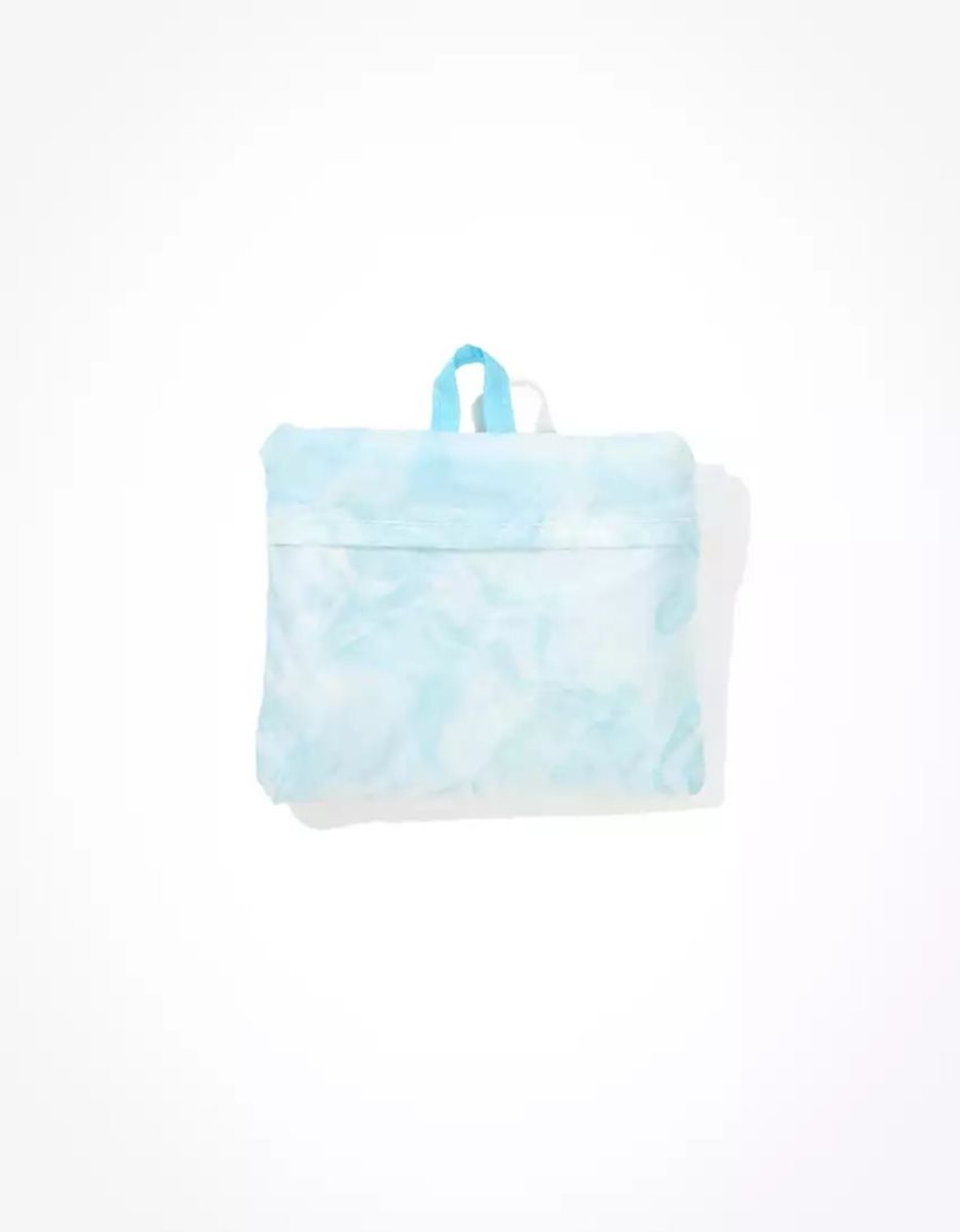 American Eagle AE Marble Smiley Recycled Nylon Tote Tasche Damen Blau | PIFOV0895