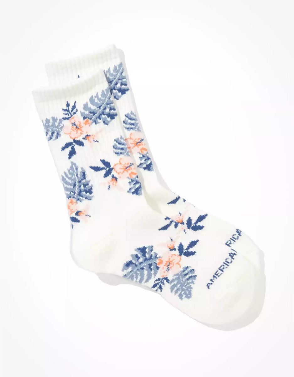 American Eagle AE Monstera Crew Socken Herren Weiß | PLFQD0234