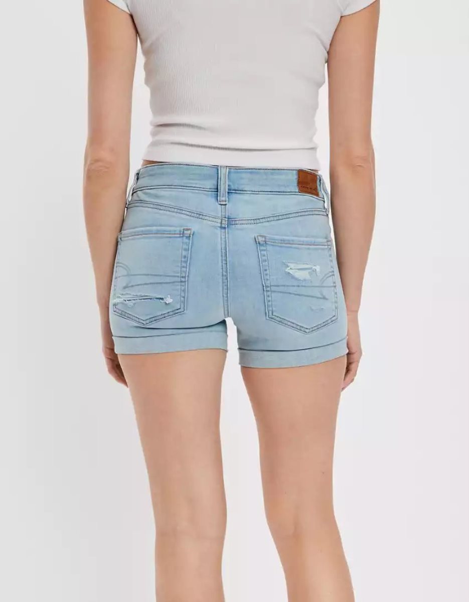 American Eagle AE Ne(x)t Level Denim Midi GolfShorts Damen Mehrfarbig | ZBPQX5207