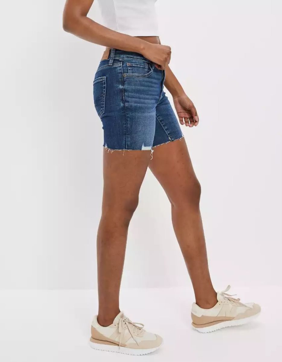 American Eagle AE Ne(x)t Level Denim Schlank Bermuda GolfShorts Damen Indigo Waschen | AXRJD3027