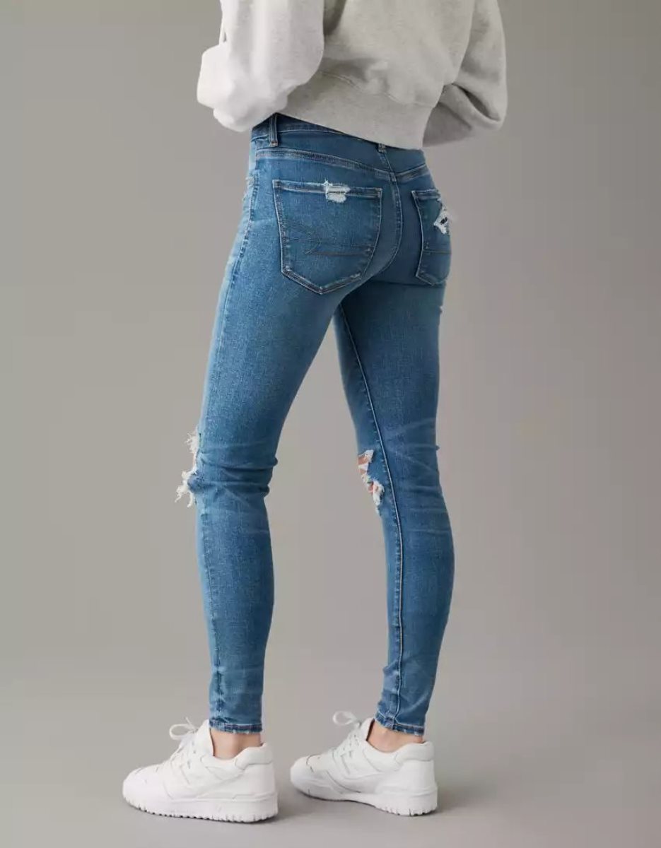 American Eagle AE Ne(x)t Level Ripped High-Waisted Jegging Jeans Damen Mehrfarbig | KNCGA4207