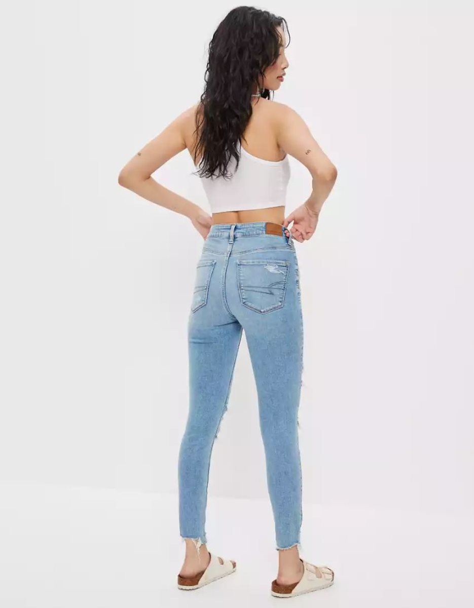 American Eagle AE Ne(x)t Level Ripped Super High-Waisted Jegging Jeans Damen Mehrfarbig | OYDNK8517