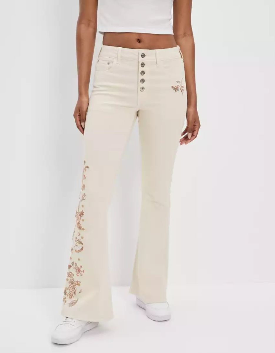 American Eagle AE Ne(x)t Level Super High-Waisted Flare Jeans Damen Mehrfarbig | SXCZQ9136