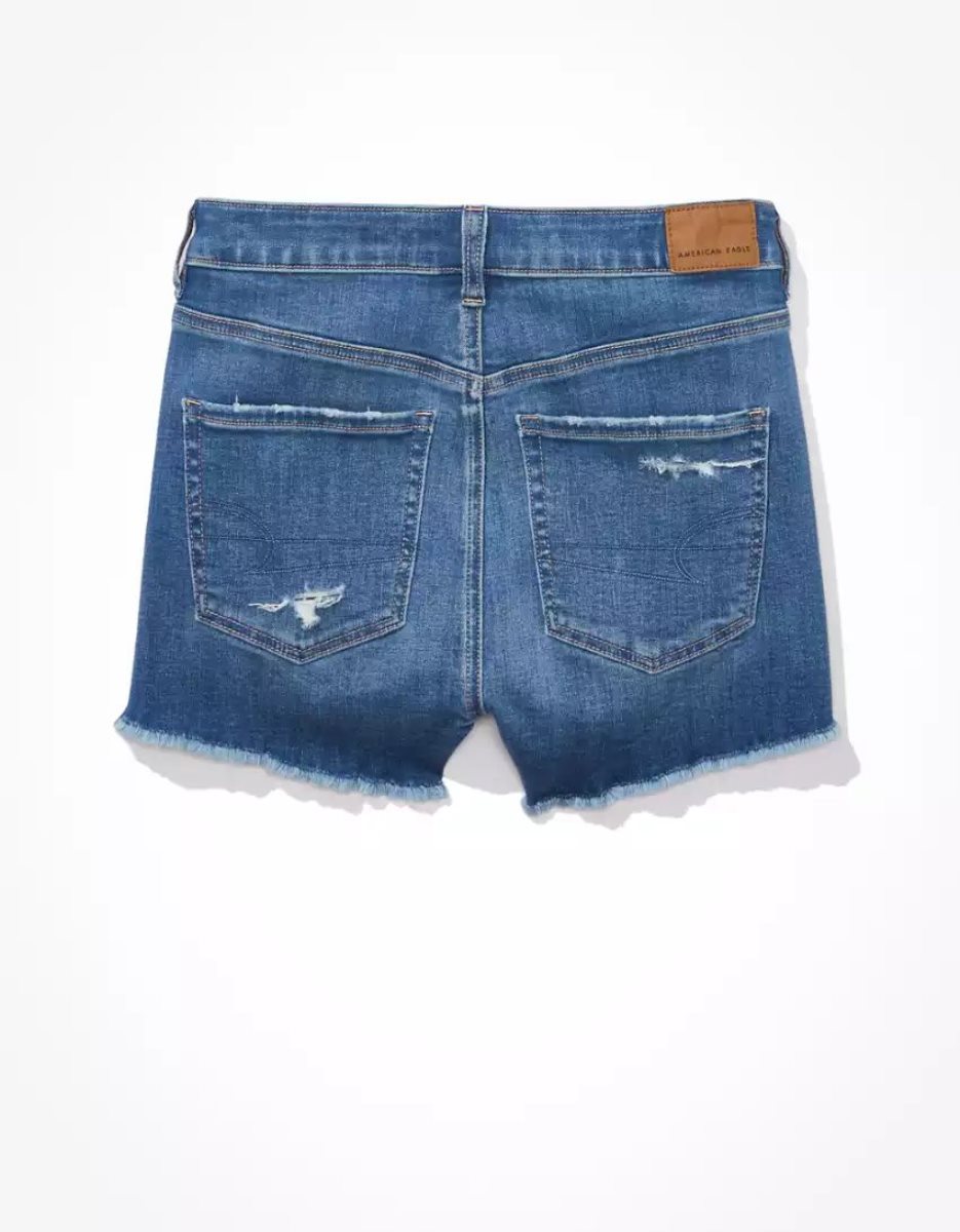 American Eagle AE Ne(x)t Level Super High-Waisted Denim GolfShorts Damen Hellindigo | ZDOLV1692