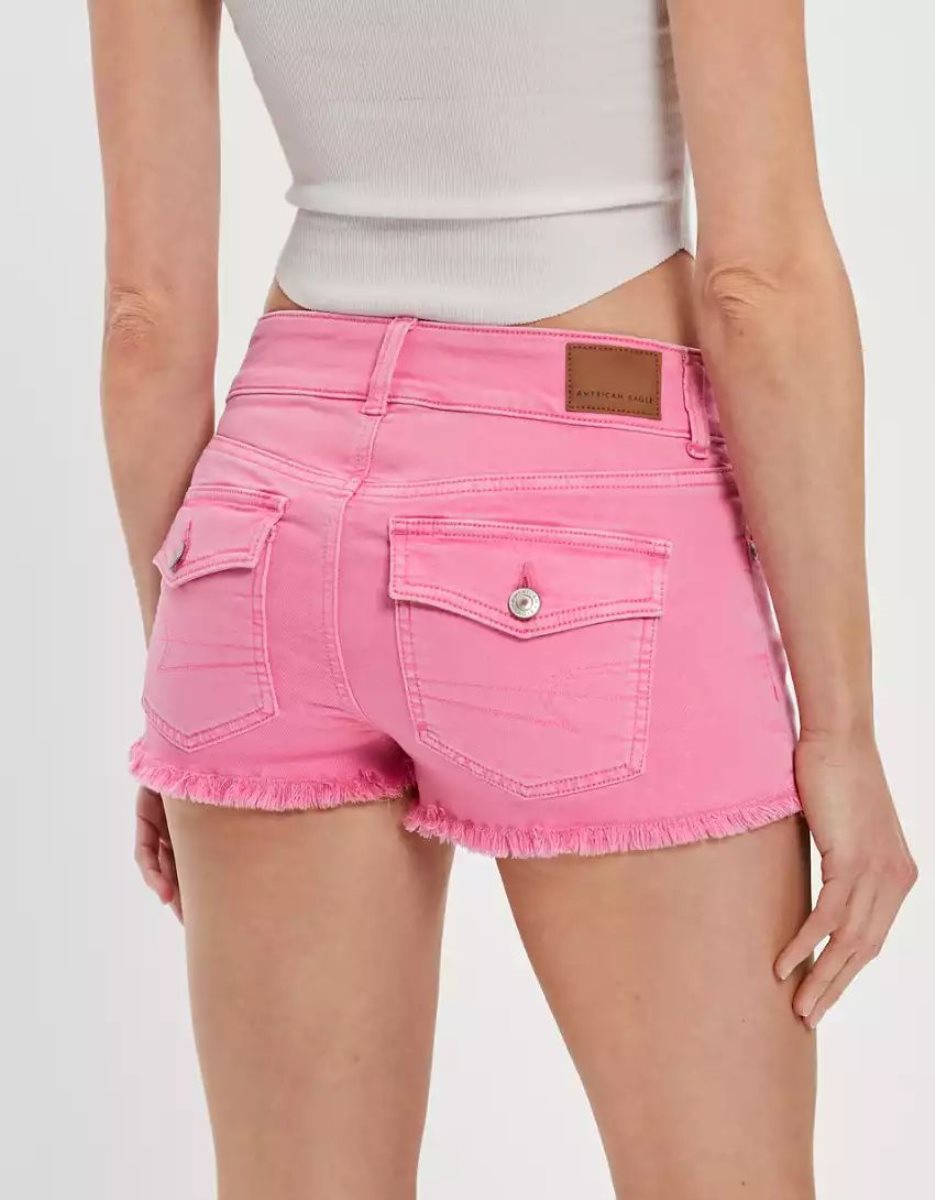 American Eagle AE Ne(x)t Level Twill Low-Rise GolfShorts Damen Rosa | KMDQW0986