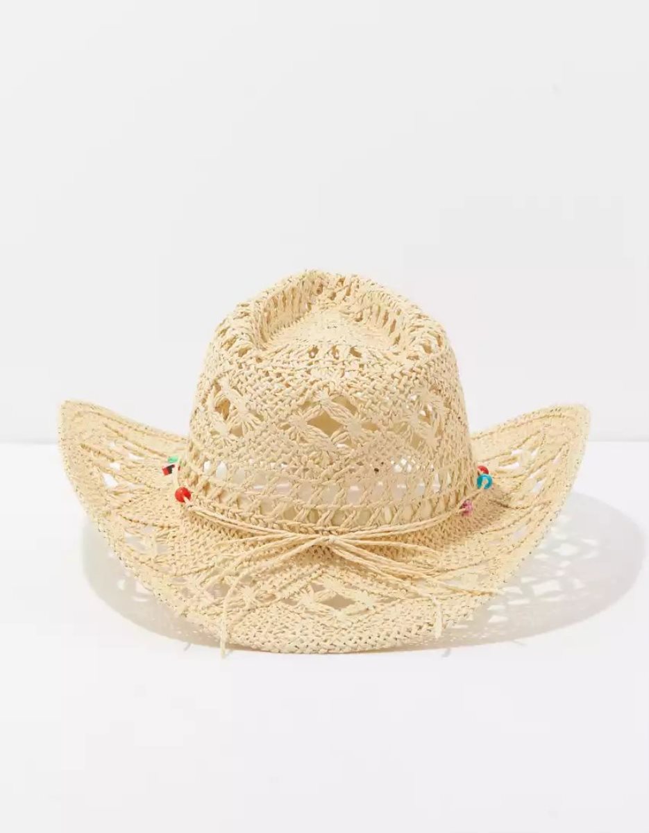 American Eagle AE Paper Straw Cowboy Hüte Damen Weiß | CHSAG7316