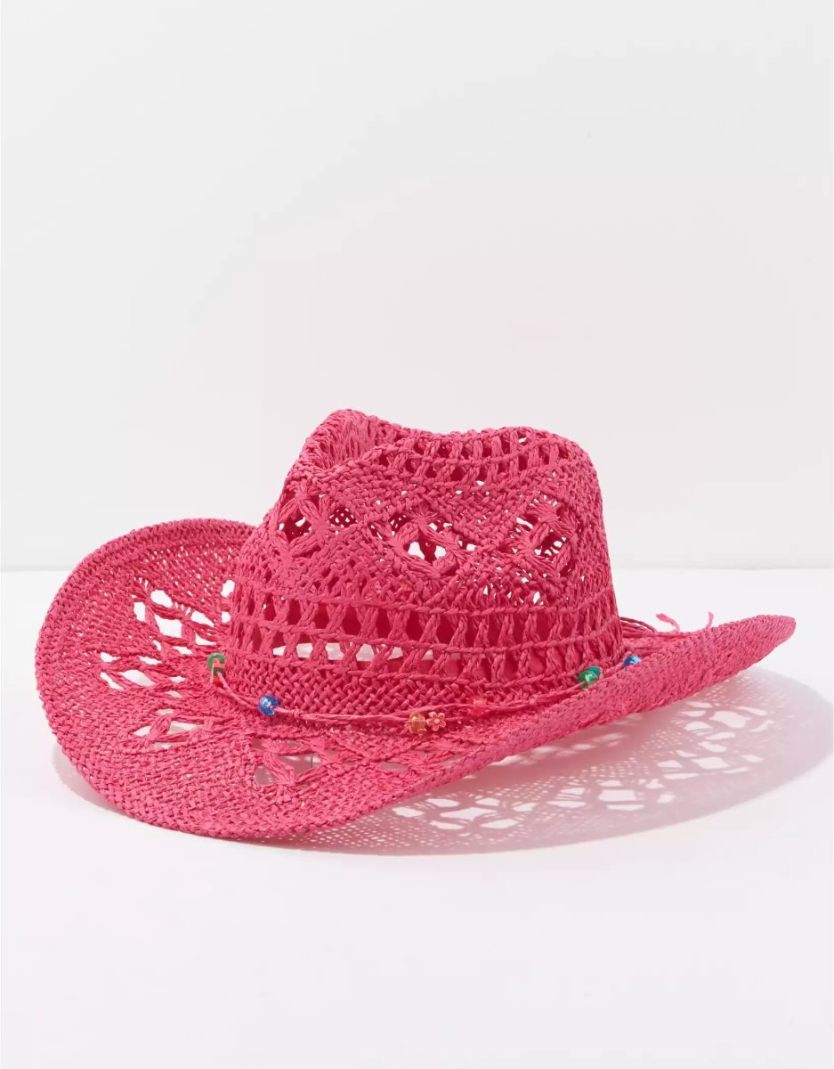 American Eagle AE Paper Straw Cowboy Hüte Damen Hellrosa | SBICN8369