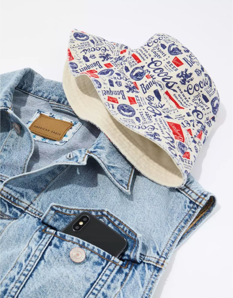 American Eagle AE Reversible Coors Bucket Hüte Damen Mehrfarbig | QZYNK5402