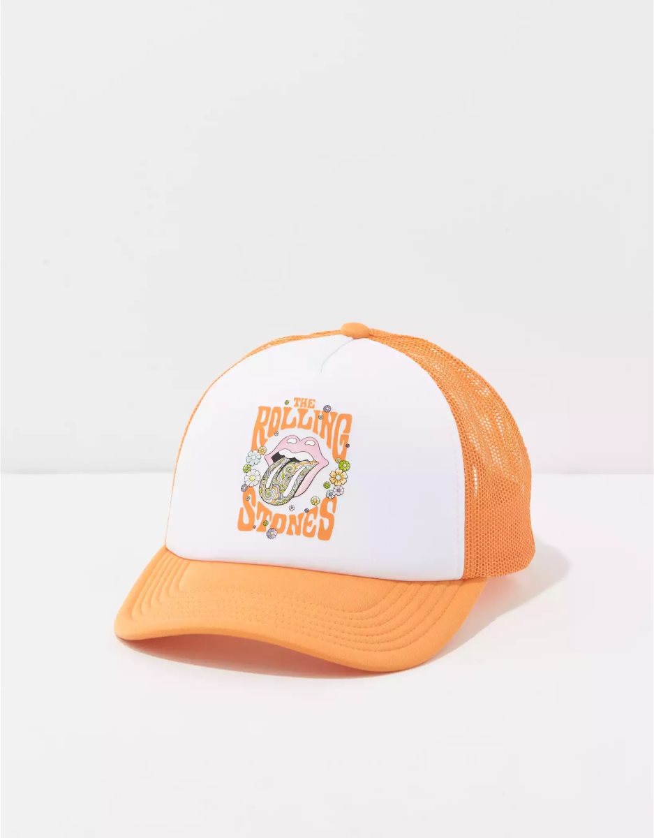 American Eagle AE Rolling Stones Trucker Hüte Damen Orange | XPAHF8409