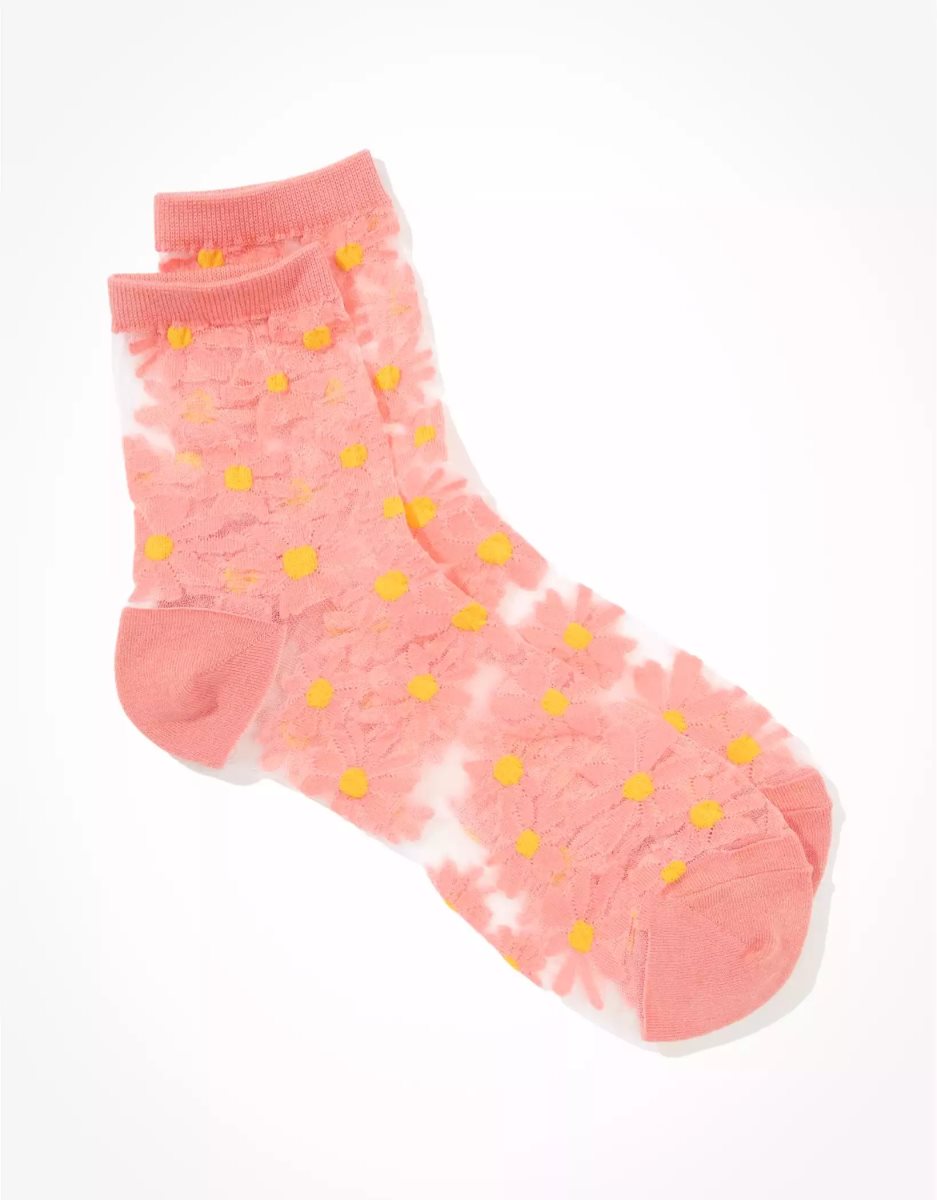 American Eagle AE Sheer Daisy Boyfriend Socken Damen Mehrfarbig | YRHFU4685