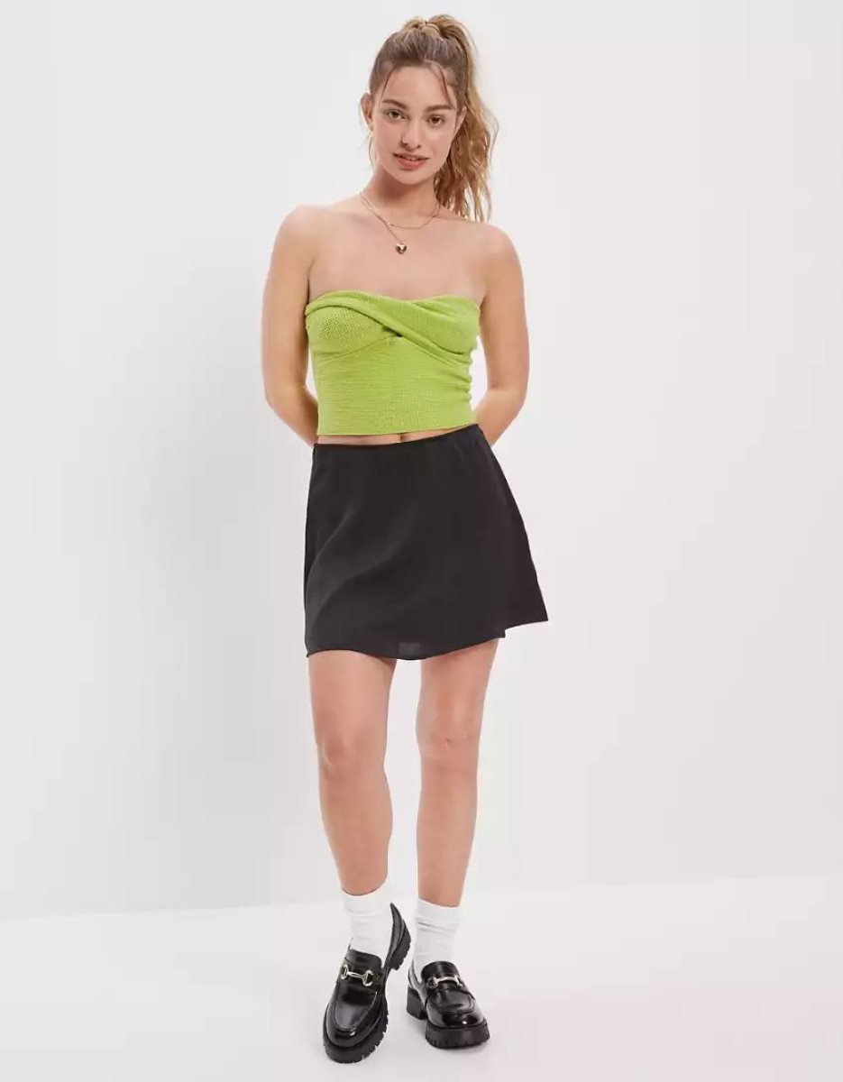 American Eagle AE Silky Mini GolfSkirts Damen Schwarz | EDKTZ8965