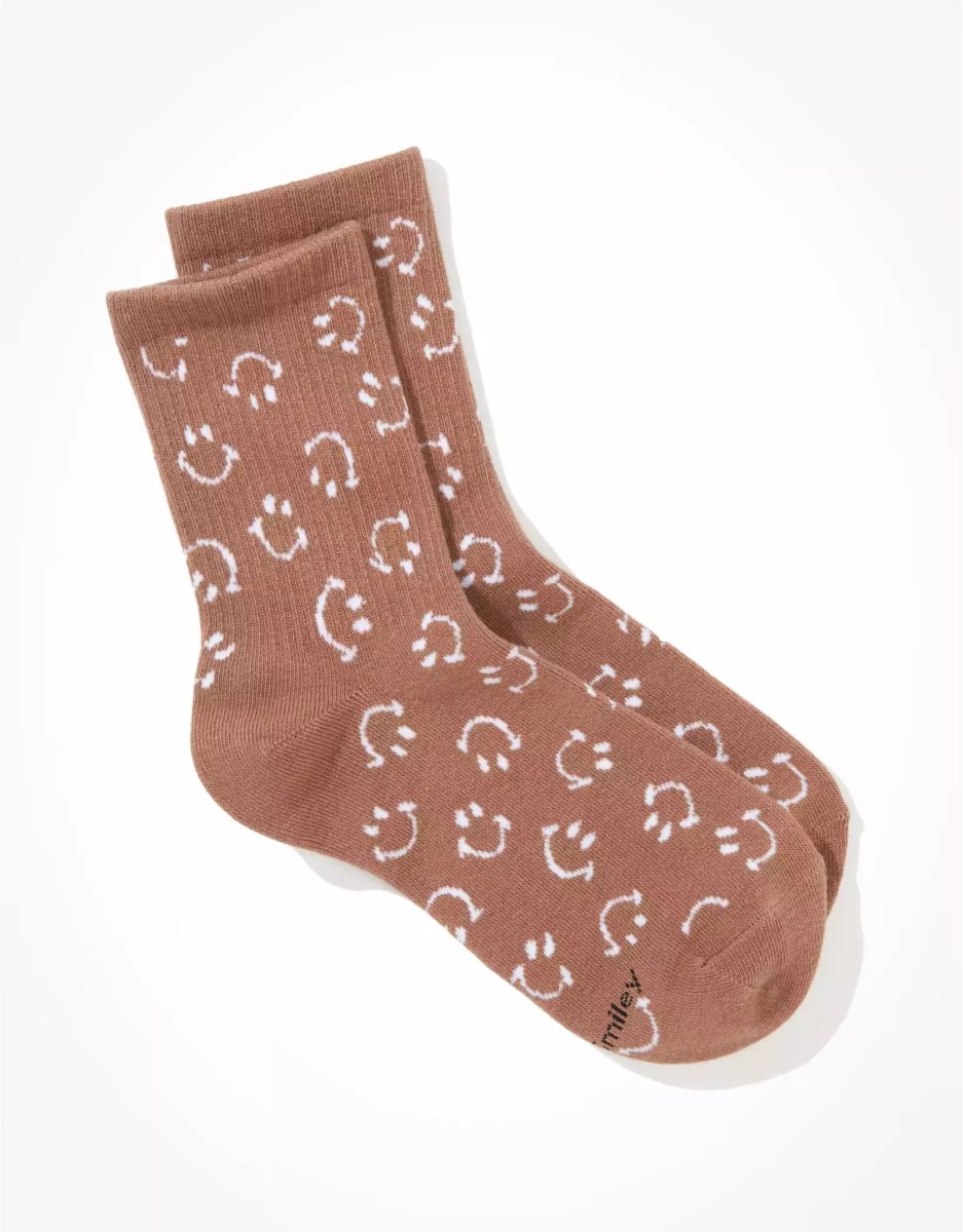 American Eagle AE Smiley \'90s Crew Socken Damen Mehrfarbig | JLMBX3190