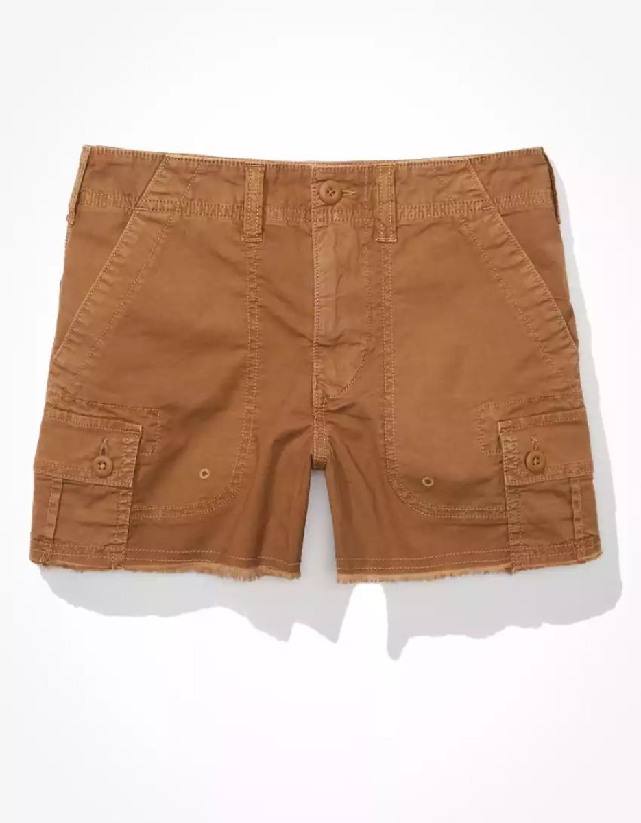 American Eagle AE Snappy Stretch '90s Boyfriend Cargo GolfShorts Damen Braun | VYKGR4695