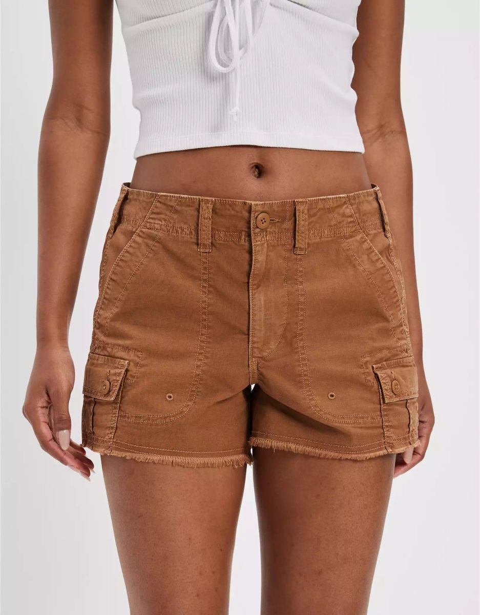 American Eagle AE Snappy Stretch '90s Boyfriend Cargo GolfShorts Damen Braun | VYKGR4695