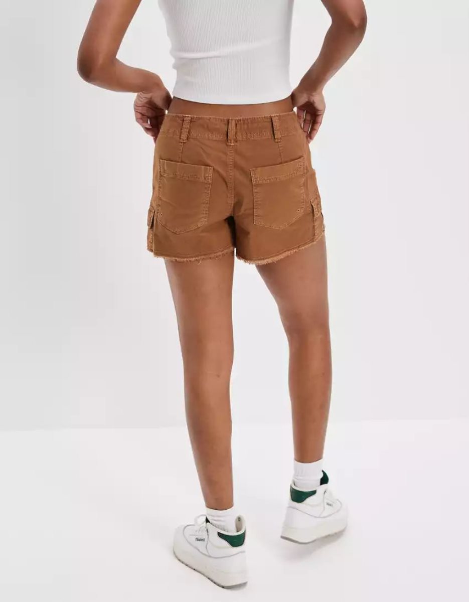 American Eagle AE Snappy Stretch \'90s Boyfriend Cargo GolfShorts Damen Braun | VYKGR4695