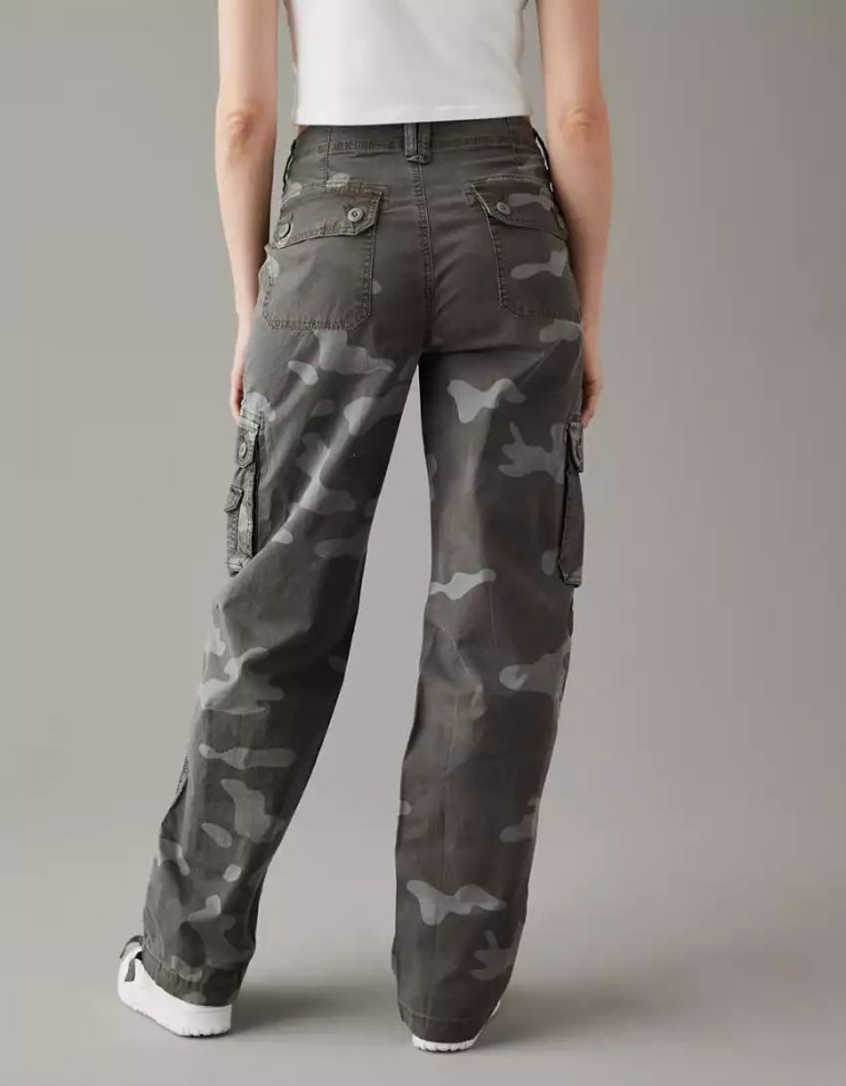 American Eagle AE Snappy Stretch Baggy Jogger Jeans Damen Camouflage Grün | SBUCP3970