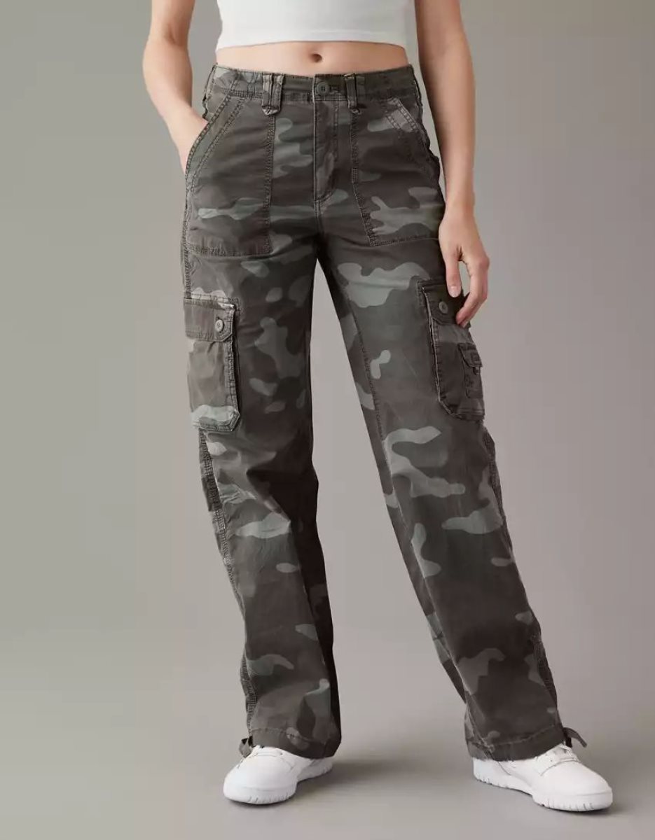 American Eagle AE Snappy Stretch Baggy Jogger Jeans Damen Camouflage Grün | SBUCP3970