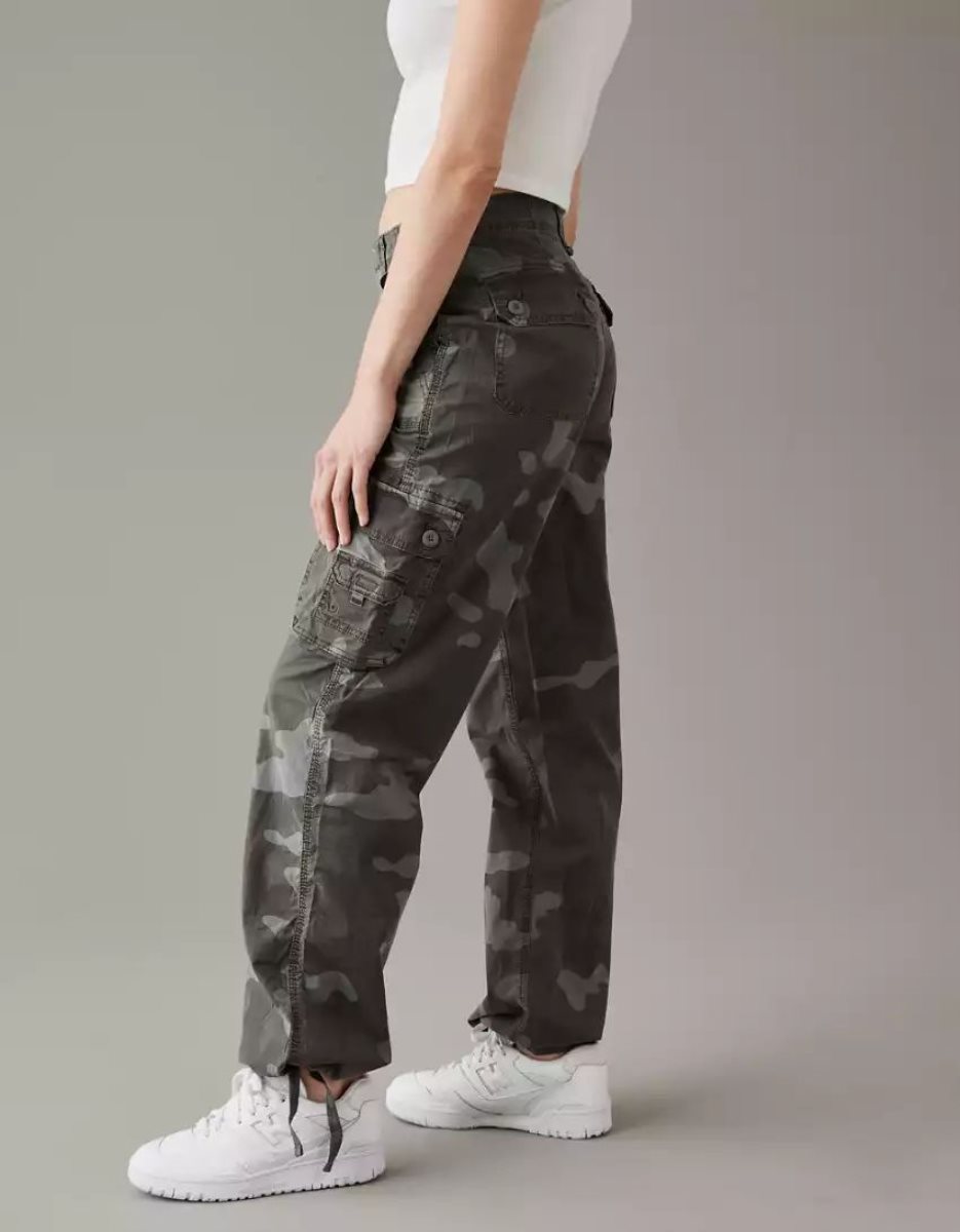 American Eagle AE Snappy Stretch Baggy Jogger Jeans Damen Camouflage Grün | SBUCP3970