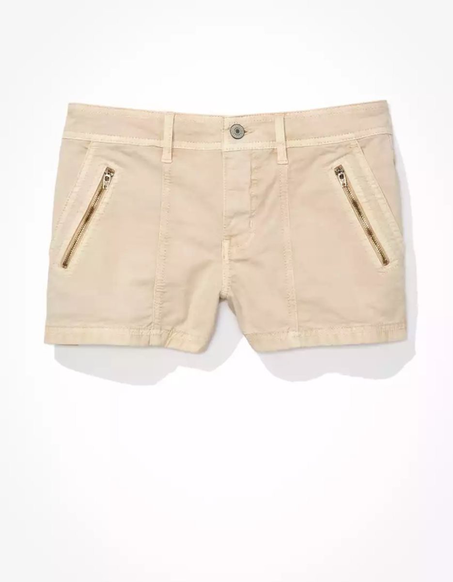 American Eagle AE Snappy Stretch Low-Rise GolfShorts Damen Hellkhaki | JYZUE7294