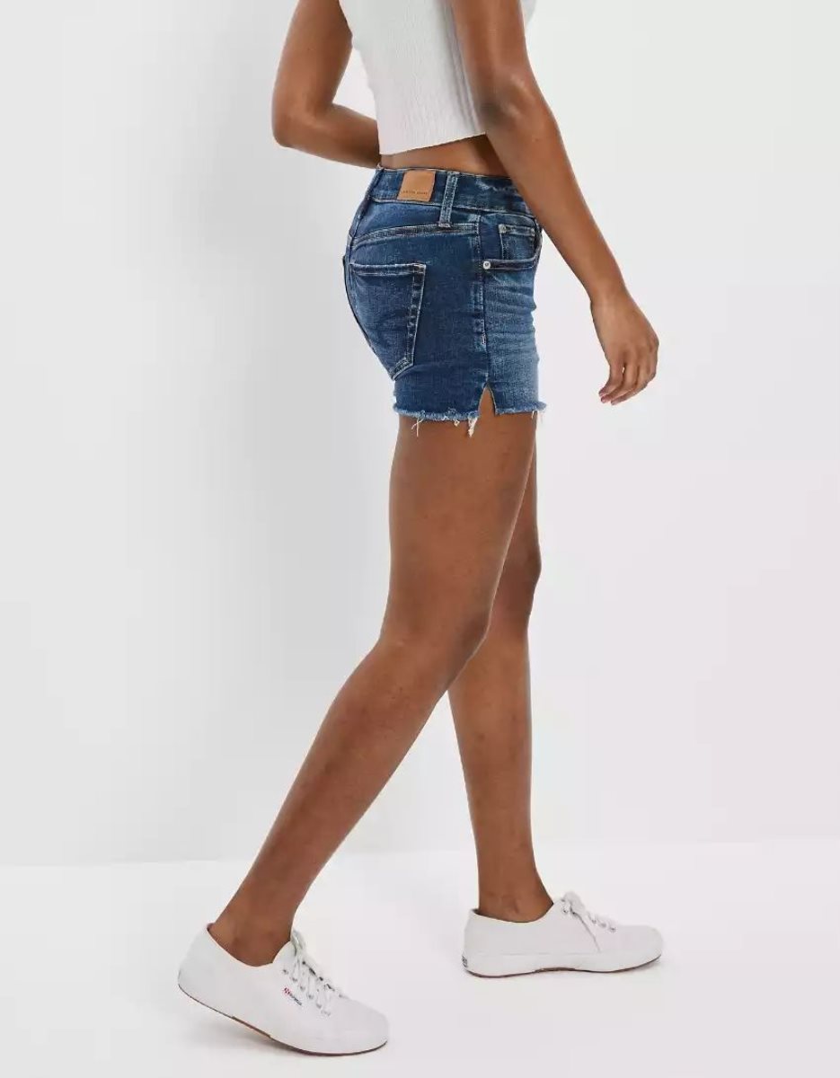 American Eagle AE Stretch Denim Midi GolfShorts Damen Dunkelindigo Waschen | VECGY7054