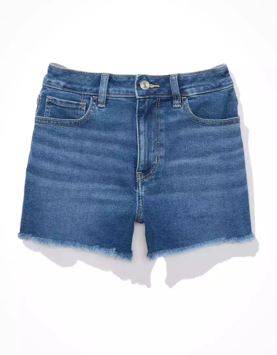 American Eagle AE Stretch Denim Mom GolfShorts Damen Hellwaschen | LKEYD2640