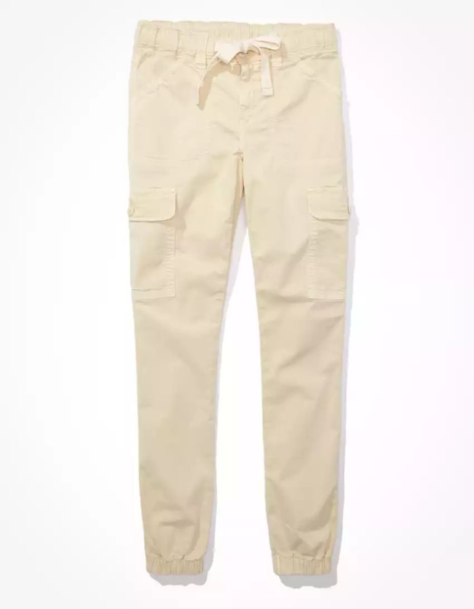 American Eagle AE Stretch High-Waisted Jegging Jogger Hose Damen Khaki | IXEGV8247