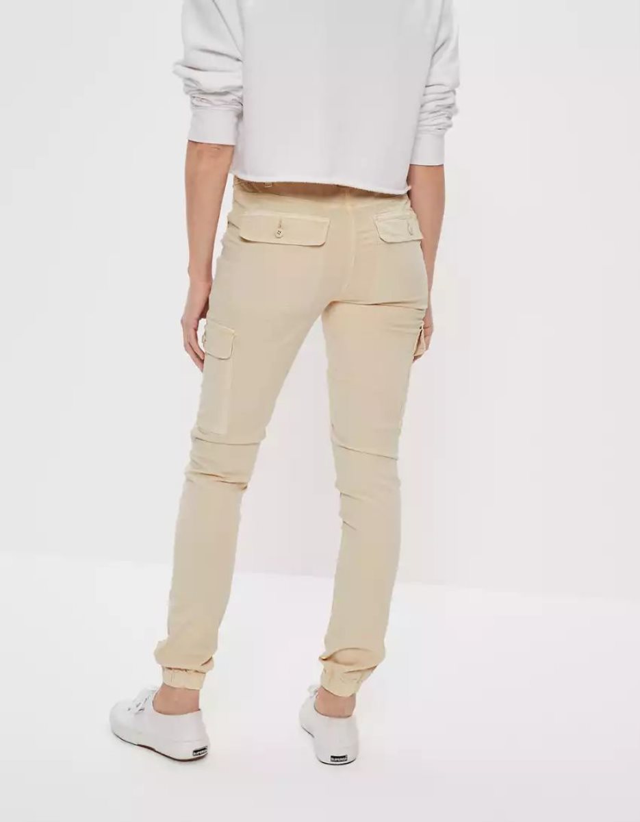 American Eagle AE Stretch High-Waisted Jegging Jogger Hose Damen Khaki | IXEGV8247