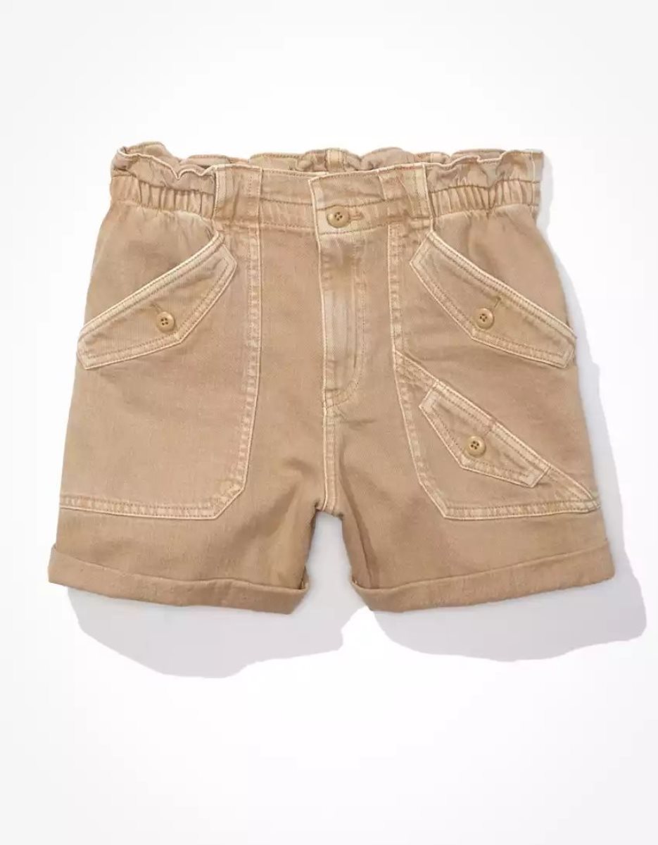 American Eagle AE Stretch Highest Taille Baggy Utility GolfShorts Damen Braun | WHLBF6534