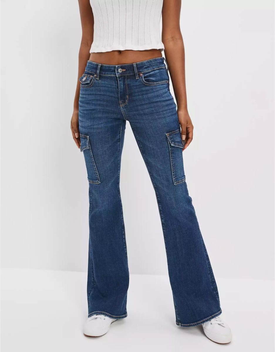 American Eagle AE Stretch Low-Rise Flare Jeans Damen Mehrfarbig | PUCHF6475