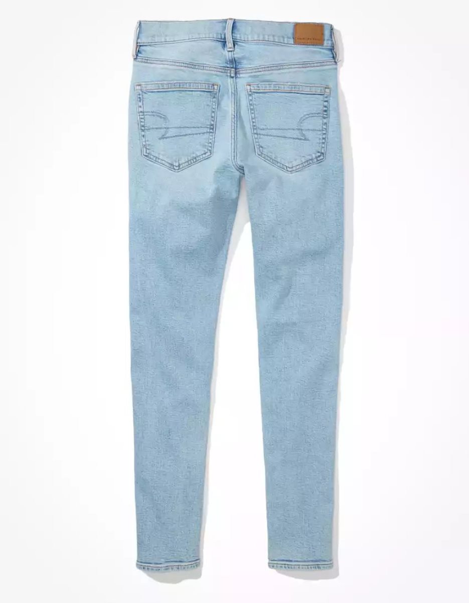 American Eagle AE Stretch Ripped '90s Schlank Jeans Damen Blau | VKQNJ4157