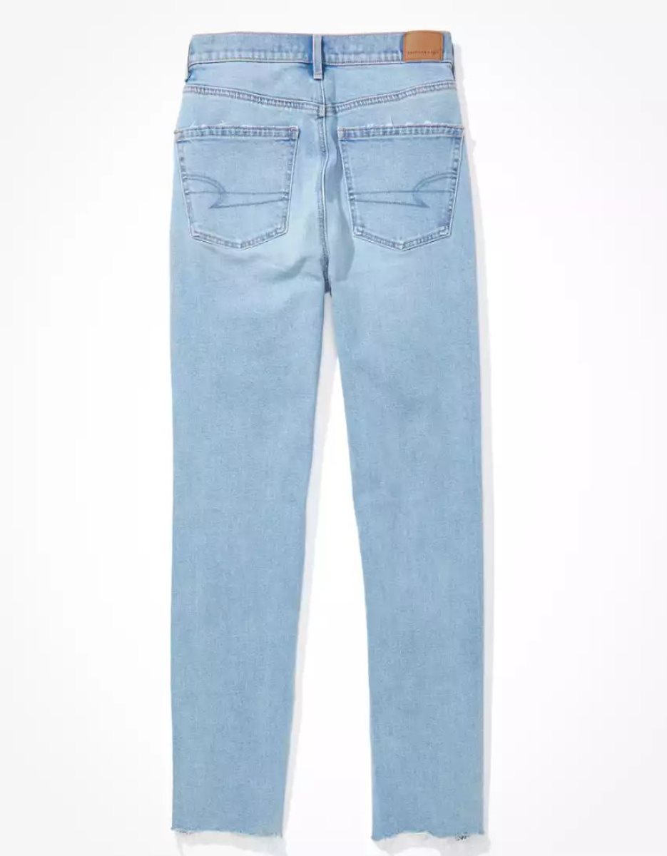 American Eagle AE Stretch Ripped Highest Taille Baggy Gerade Jeans Damen Mehrfarbig | JNDBY5047