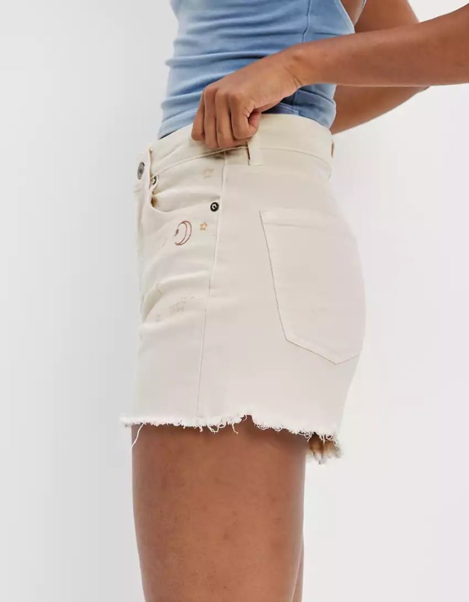 American Eagle AE Stretch Twill Highest Taille '90s Boyfriend GolfShorts Damen Weiß | AVXFO0752